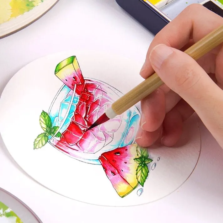 20 Paper for Round Watercolor Paper Art Calligraphy Paper Drawing Sketching Painting Paperboard Paper Board Vegan Calligraphy Cardstock
