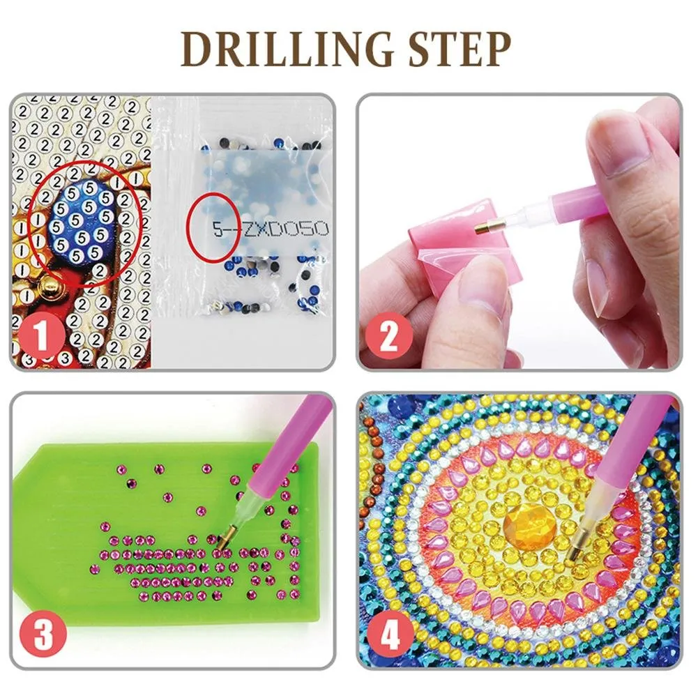 5pcs/Set Cute Candy Full Drill Special Shape Diamond Painting Keychain Art