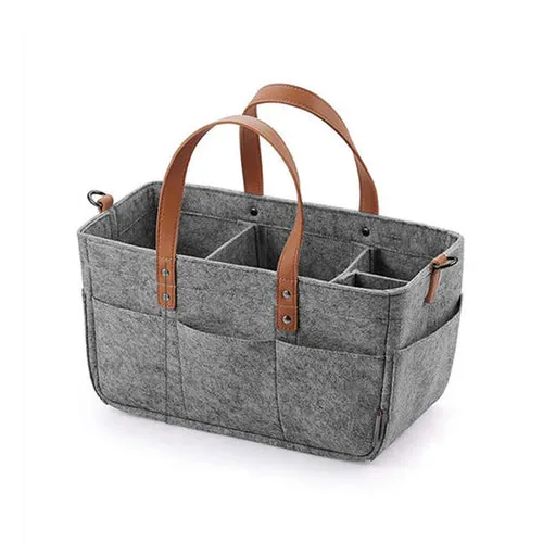 Baby Felt Storage Nursery Organizer Basket Infant Diaper Bag with