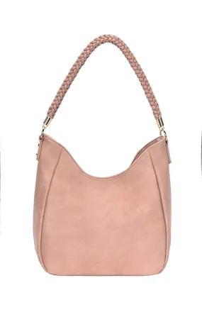 BGT3092 Monogrammable Braided Handle Hobo Bag