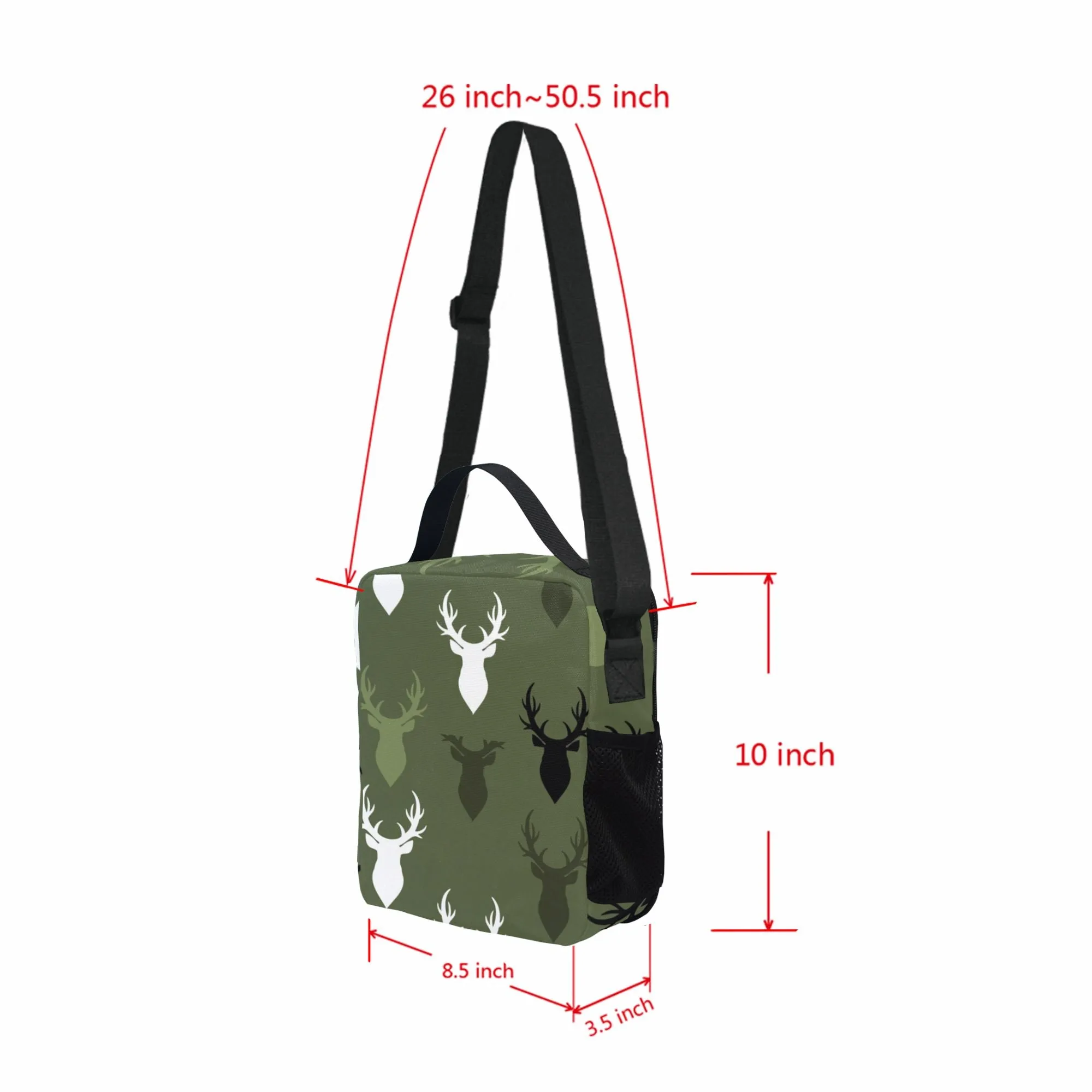 Buck Print Lunch Bag for Kids - Durable Nylon, Thermal Insulation