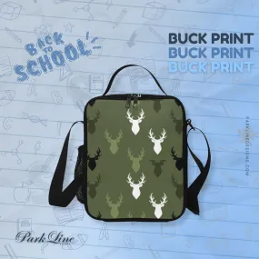 Buck Print Lunch Bag for Kids - Durable Nylon, Thermal Insulation