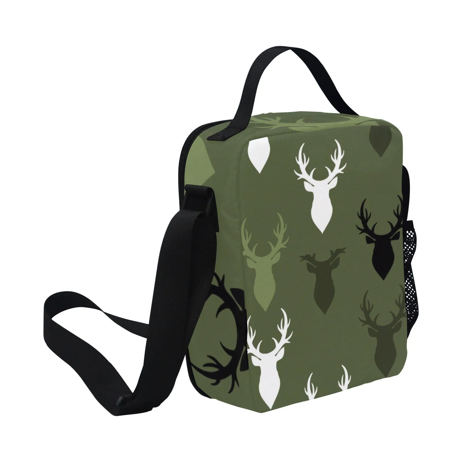 Buck Print Lunch Bag for Kids - Durable Nylon, Thermal Insulation