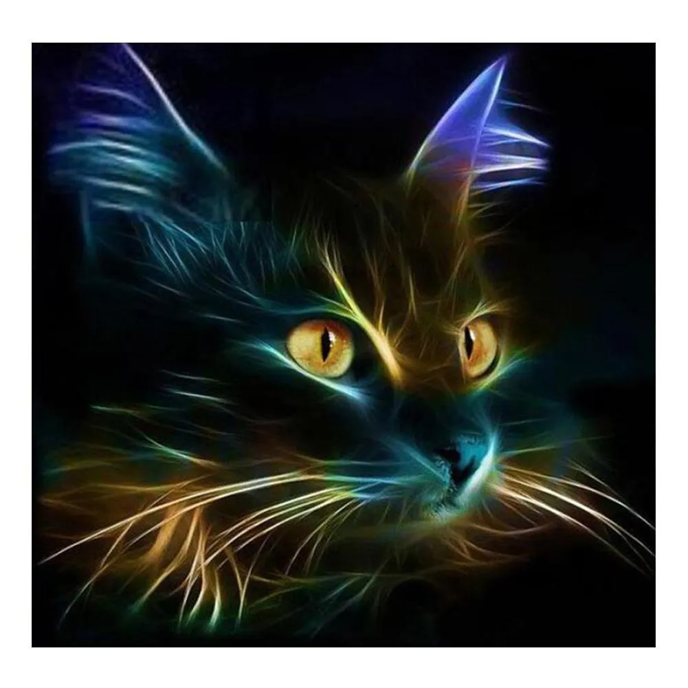 Cat 5D DIY Square Diamond  Painting 30*30