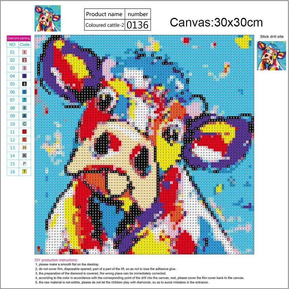 Cow DIY Round Full Drill Diamond Painting