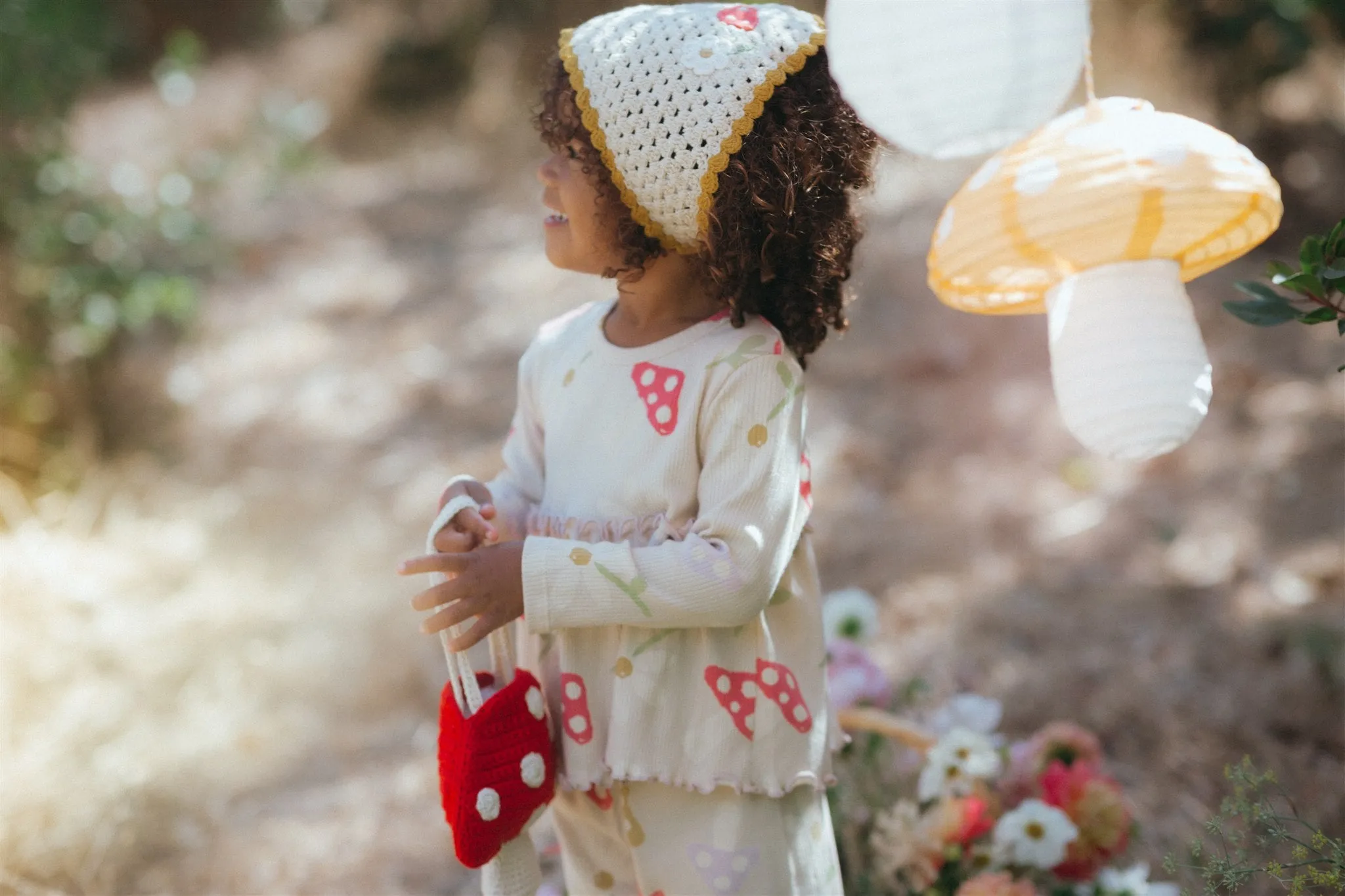 Crochet Mushroom Purse - Red