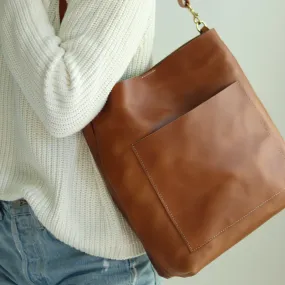 Custom Order for Susan - Leather Day Bag - Tan (Structured)