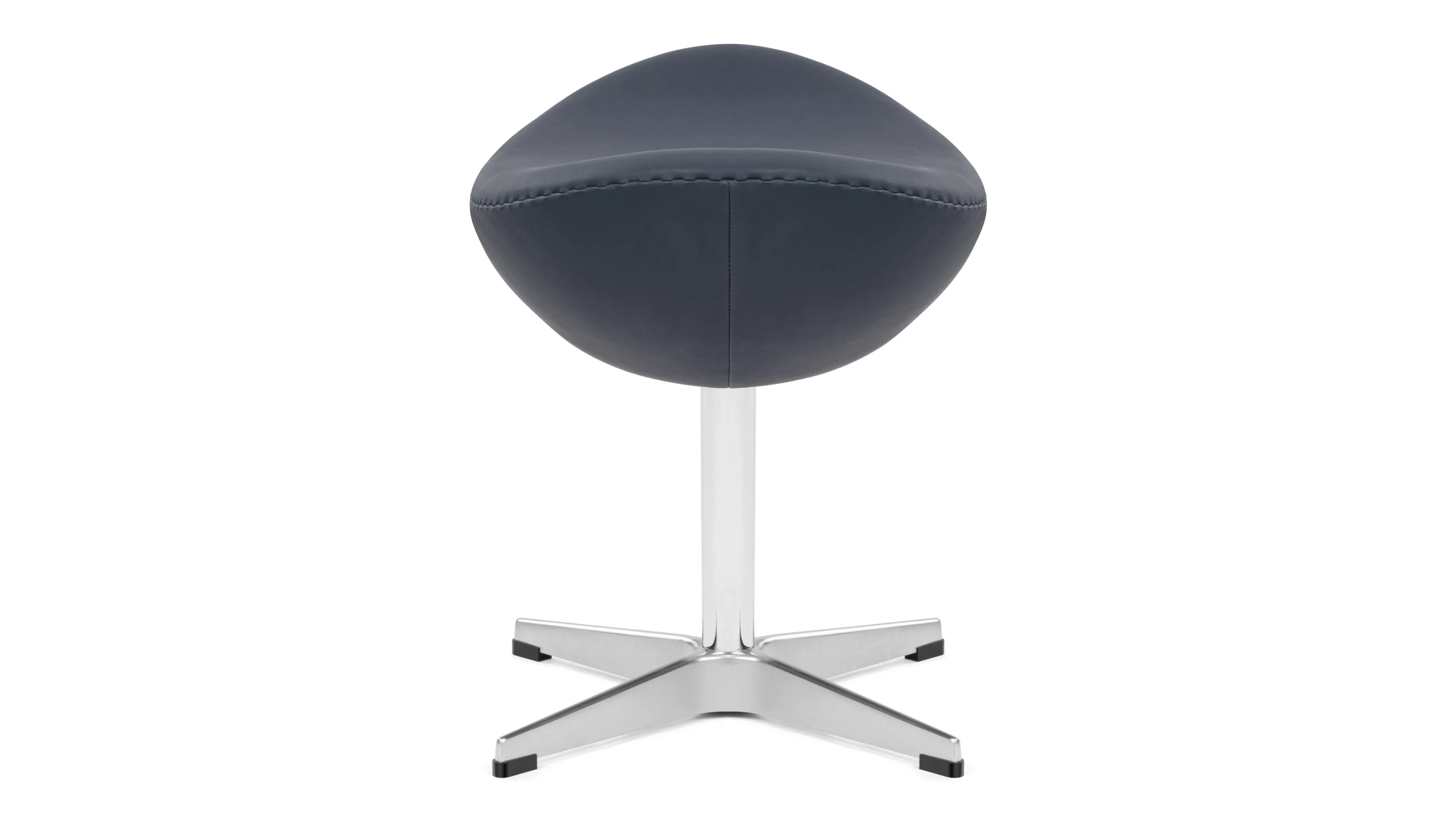 Egg - Egg Ottoman, Vintage Blue Vegan Leather