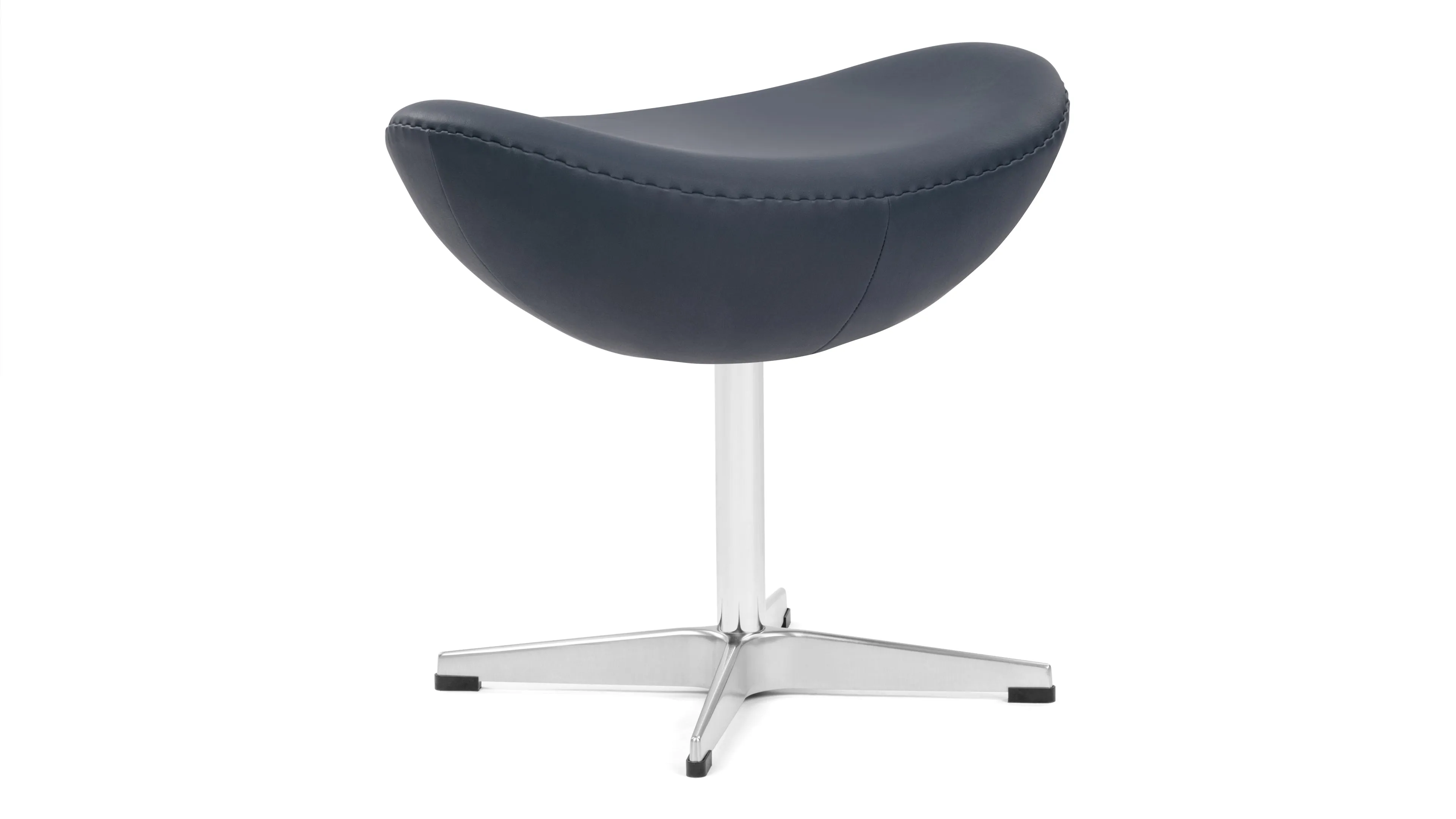 Egg - Egg Ottoman, Vintage Blue Vegan Leather