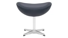 Egg - Egg Ottoman, Vintage Blue Vegan Leather