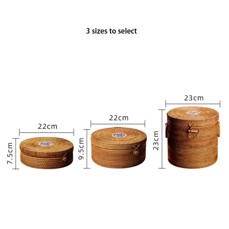 Elegant Handwoven Rattan Tea Caddy: The Perfect Organizer for Tea Aficionados