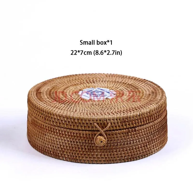 Elegant Handwoven Rattan Tea Caddy: The Perfect Organizer for Tea Aficionados