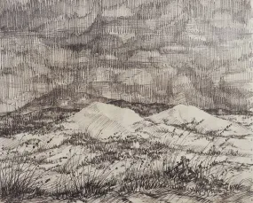 Evening Landscape Drawing By Simon Michael