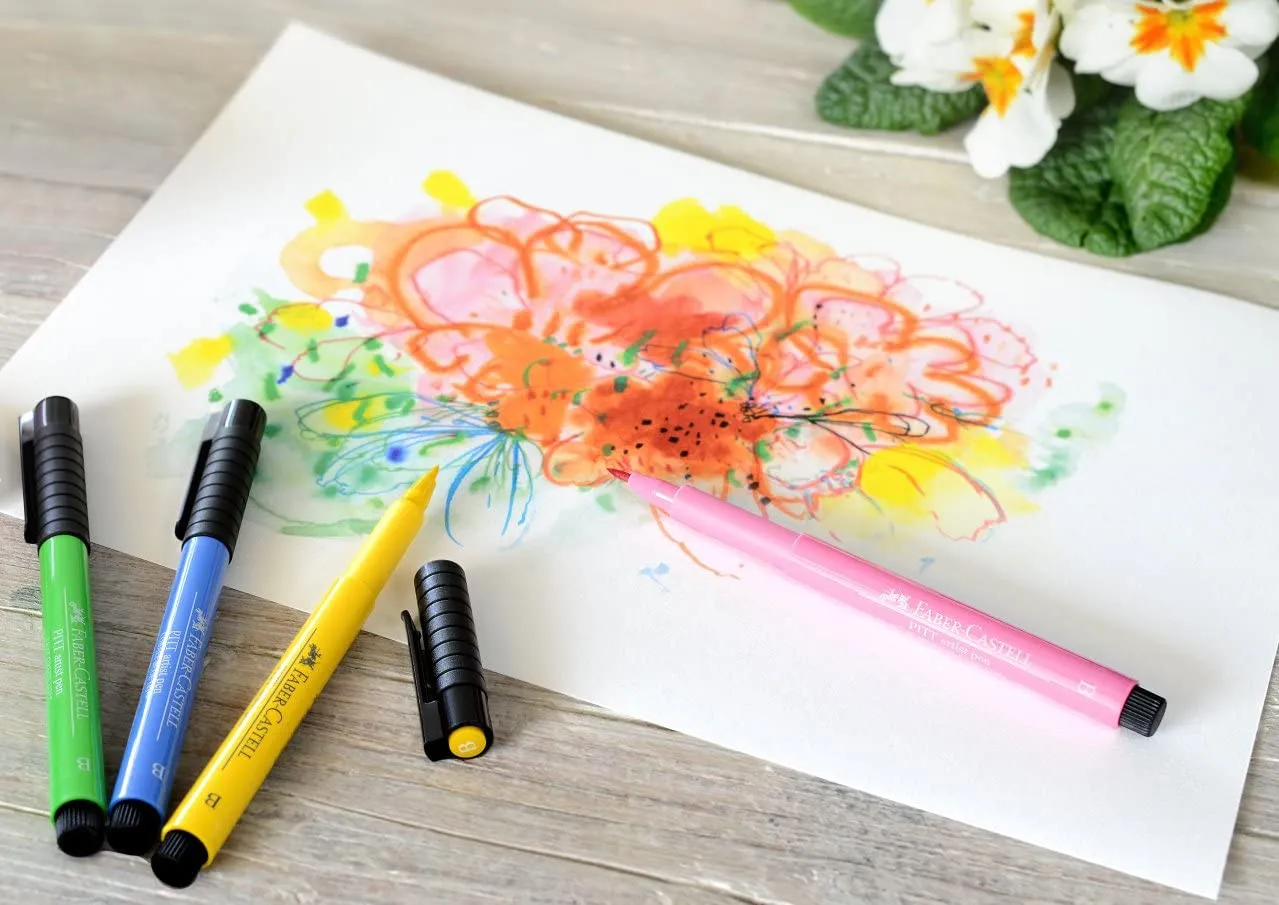 FABER-CASTELL PITT Artist Drawing Ink Pen Landscape colors
