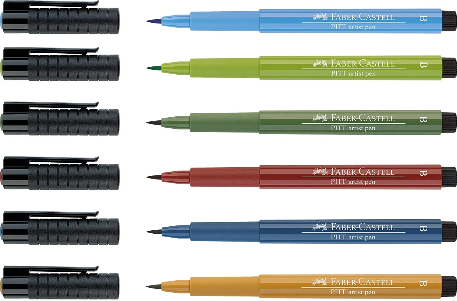 FABER-CASTELL PITT Artist Drawing Ink Pen Landscape colors