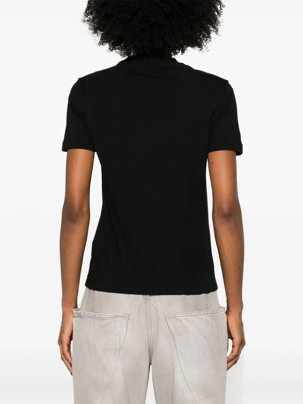 FENDI Embroidered Logo Lightweight Cotton T-Shirt - Women's