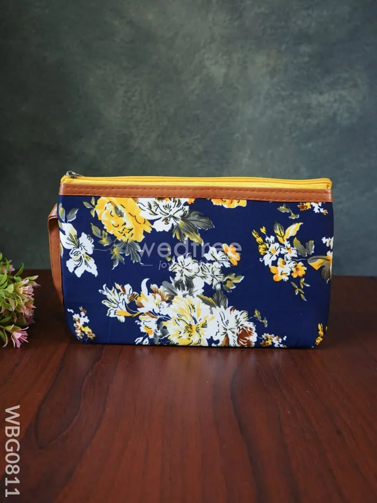Floral Purse with Faux Leather - WBG0811
