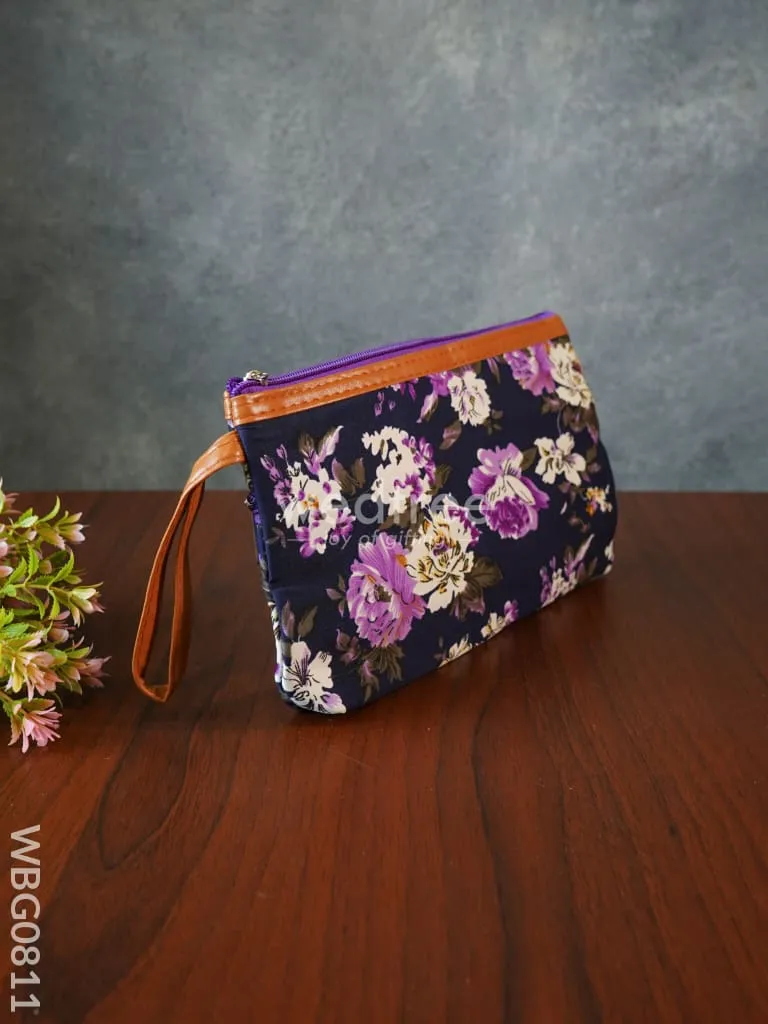 Floral Purse with Faux Leather - WBG0811