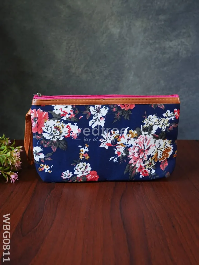 Floral Purse with Faux Leather - WBG0811