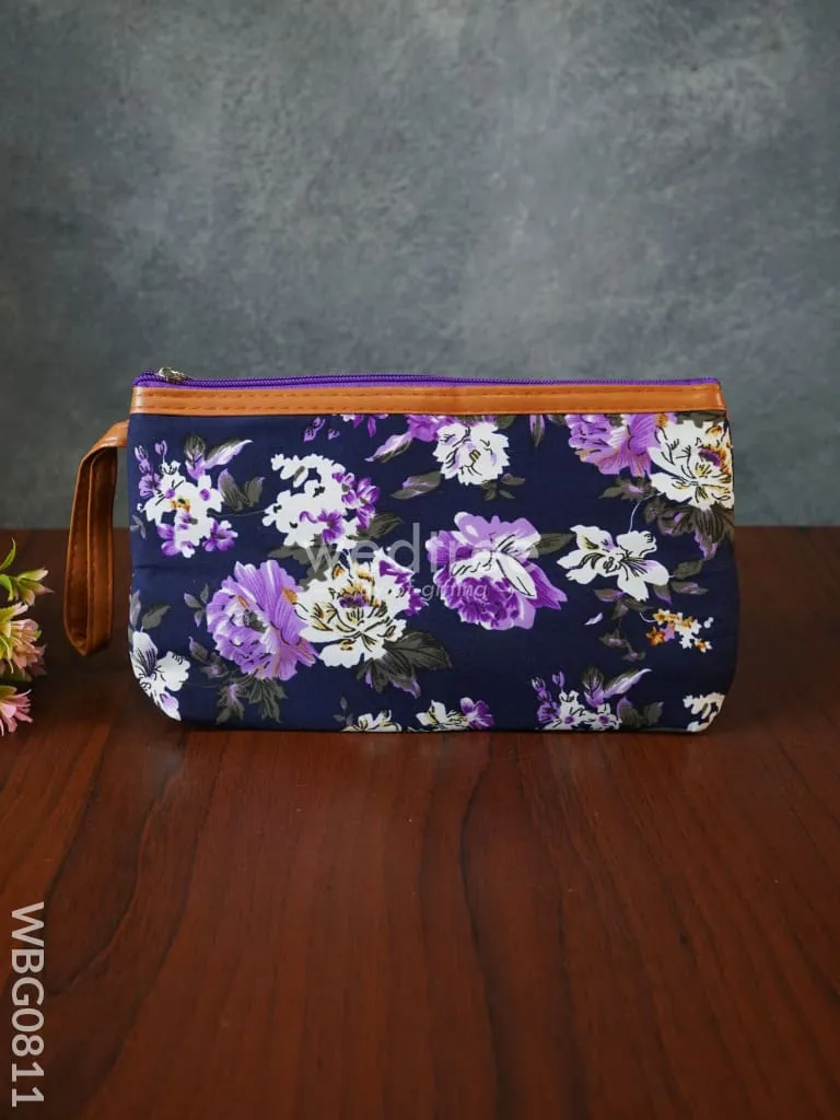 Floral Purse with Faux Leather - WBG0811