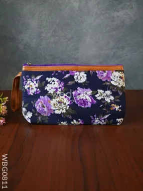 Floral Purse with Faux Leather - WBG0811