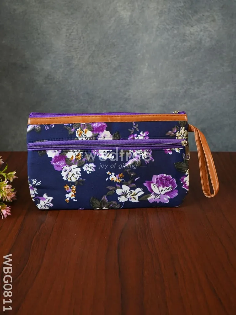 Floral Purse with Faux Leather - WBG0811