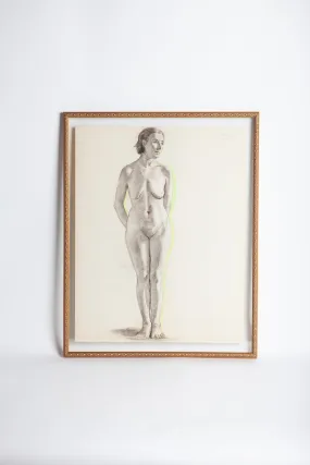 French Nude Drawing, Lady Standing