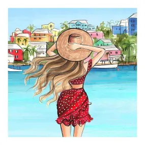 Girl 5D DIY Full Drill Diamond Painting-(Canvas : 30*30cm/11.82*11.82in)