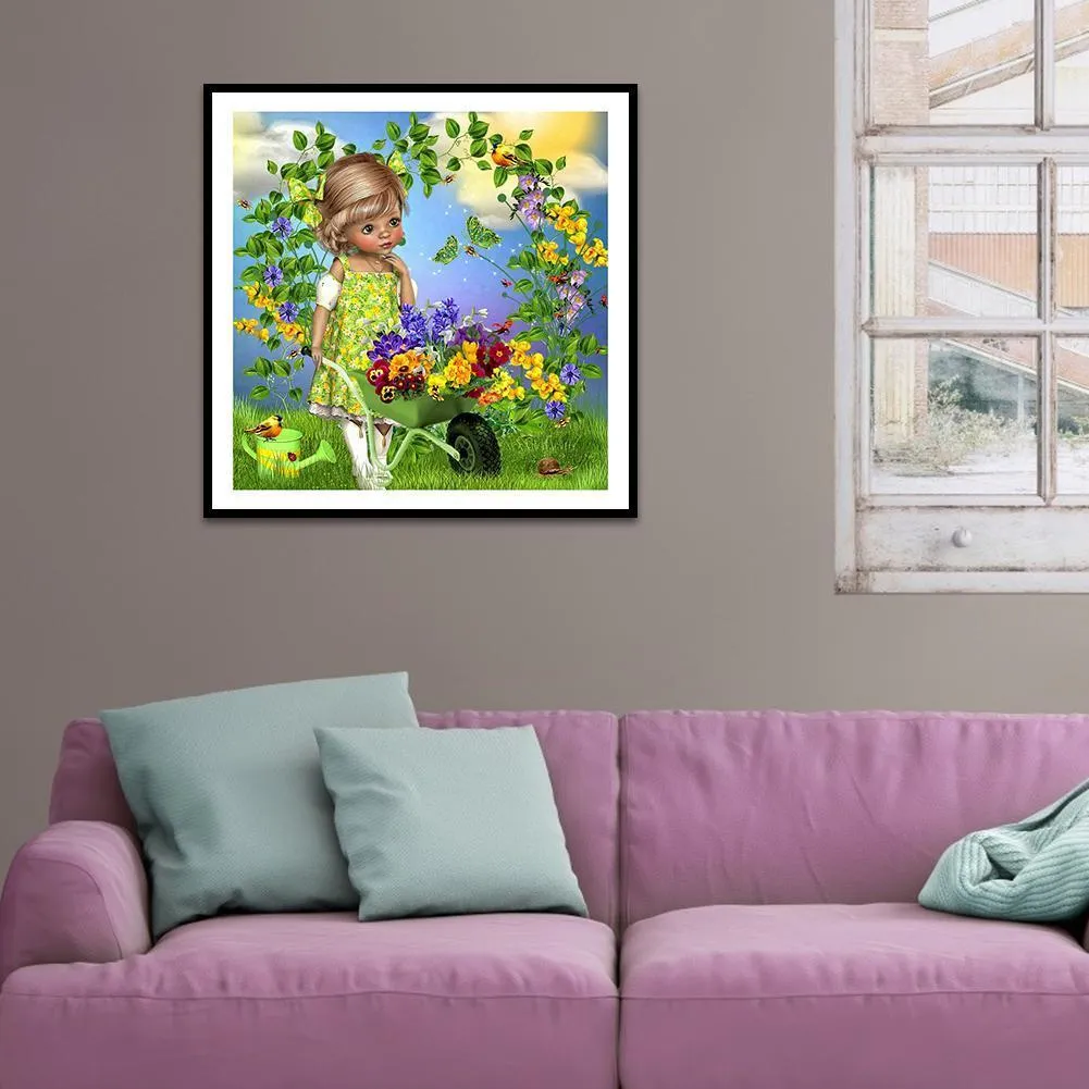 Girl 5D DIY Full Drill Diamond Painting