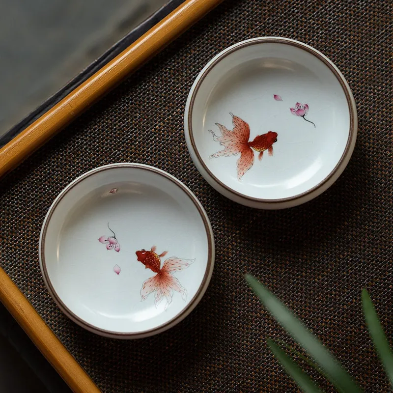 Gohobi Hand-painted Gold Fish Tea Cup