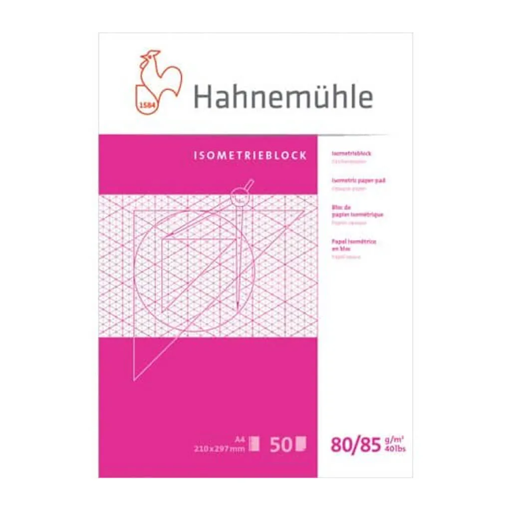 Hahnemuhle Isometric Paper Pad Blue 80gsm, DIN A4, 50 Sheets