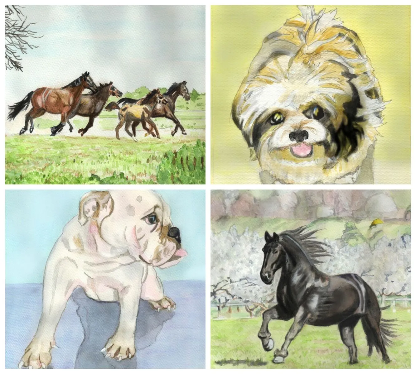 Learn to Paint Horses and Dogs In Watercolor For The Absolute Beginner