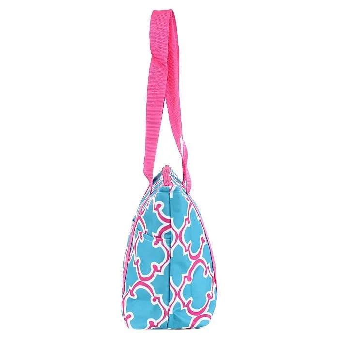 LT15-708 Quatrefoil Print Lunch Bag/Cooler