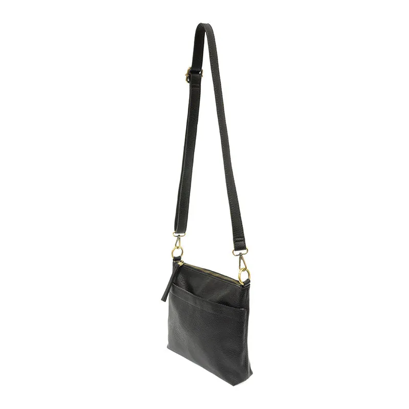 Metallic Pewter Layla Top Zip Crossbody