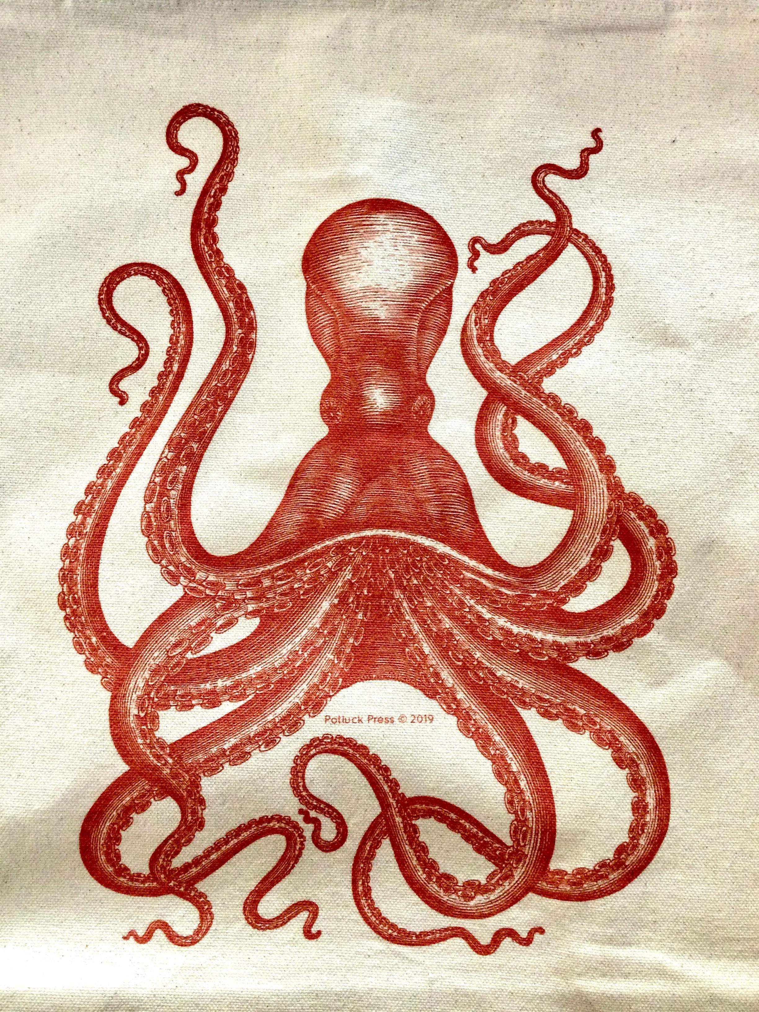 Octopus Tote Rust - Includes free delivery on Oahu!