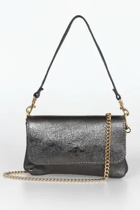 Olga Mini Crossbody Bag - Gun Metal, Metallic