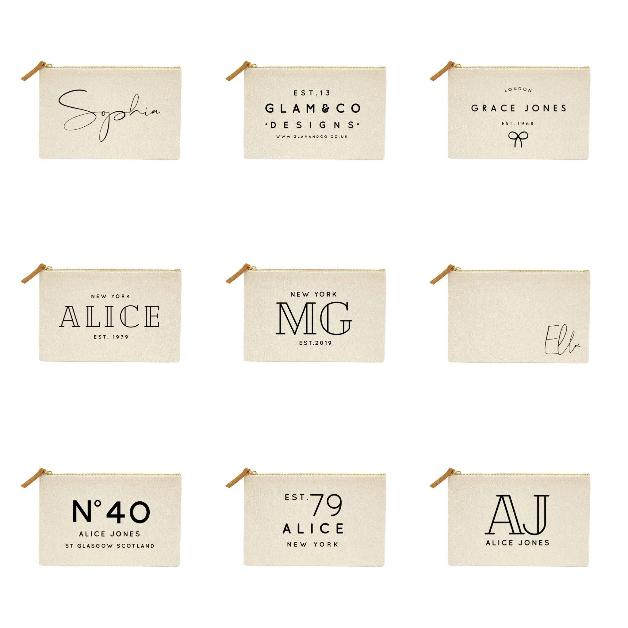 Personalised Make Up Bag | Custom Makeup Bag | Birthday gift ideas for her | Personalised Clutch Bag | Personalised Pouch | Womens Gifts