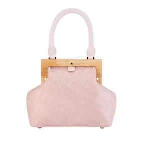 Piper Straw Handle Bag in Pink