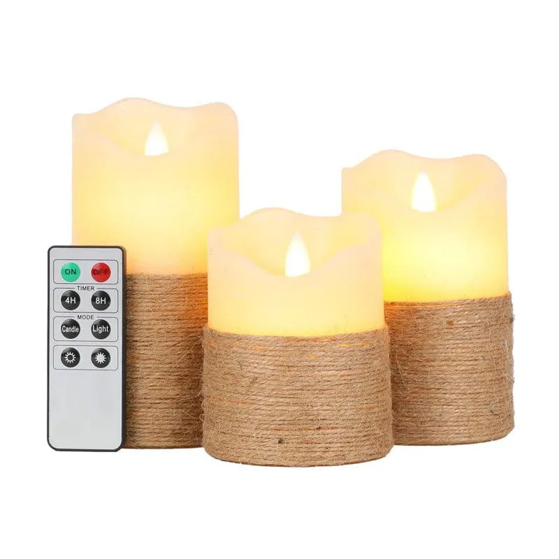 Real Wax Flameless Candles（Set of 3）