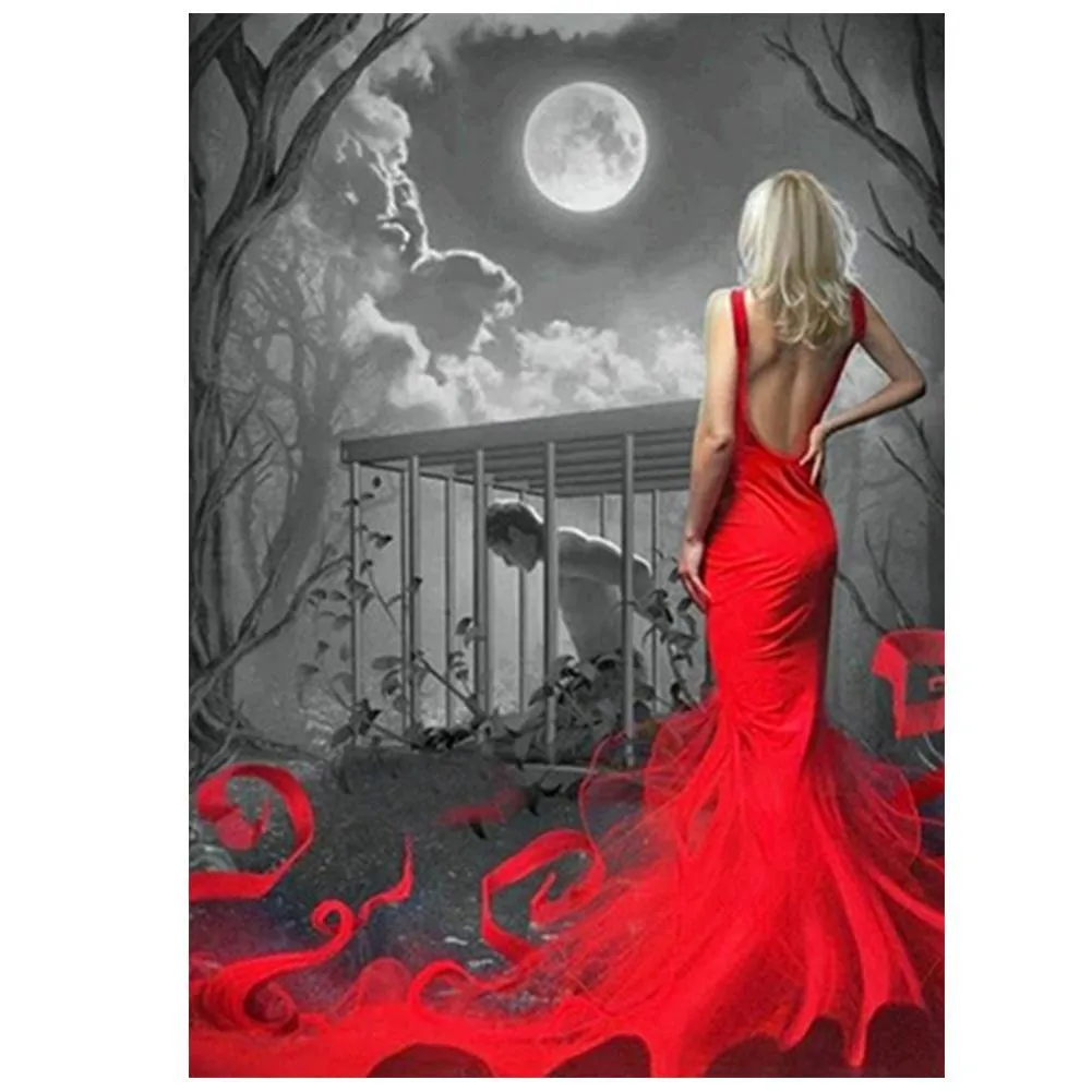 Red Dress DIY 5D Diamond Painting
