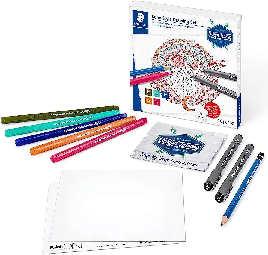 Staedtler 61 Djt3 Design Journey Boho Style Drawing Set