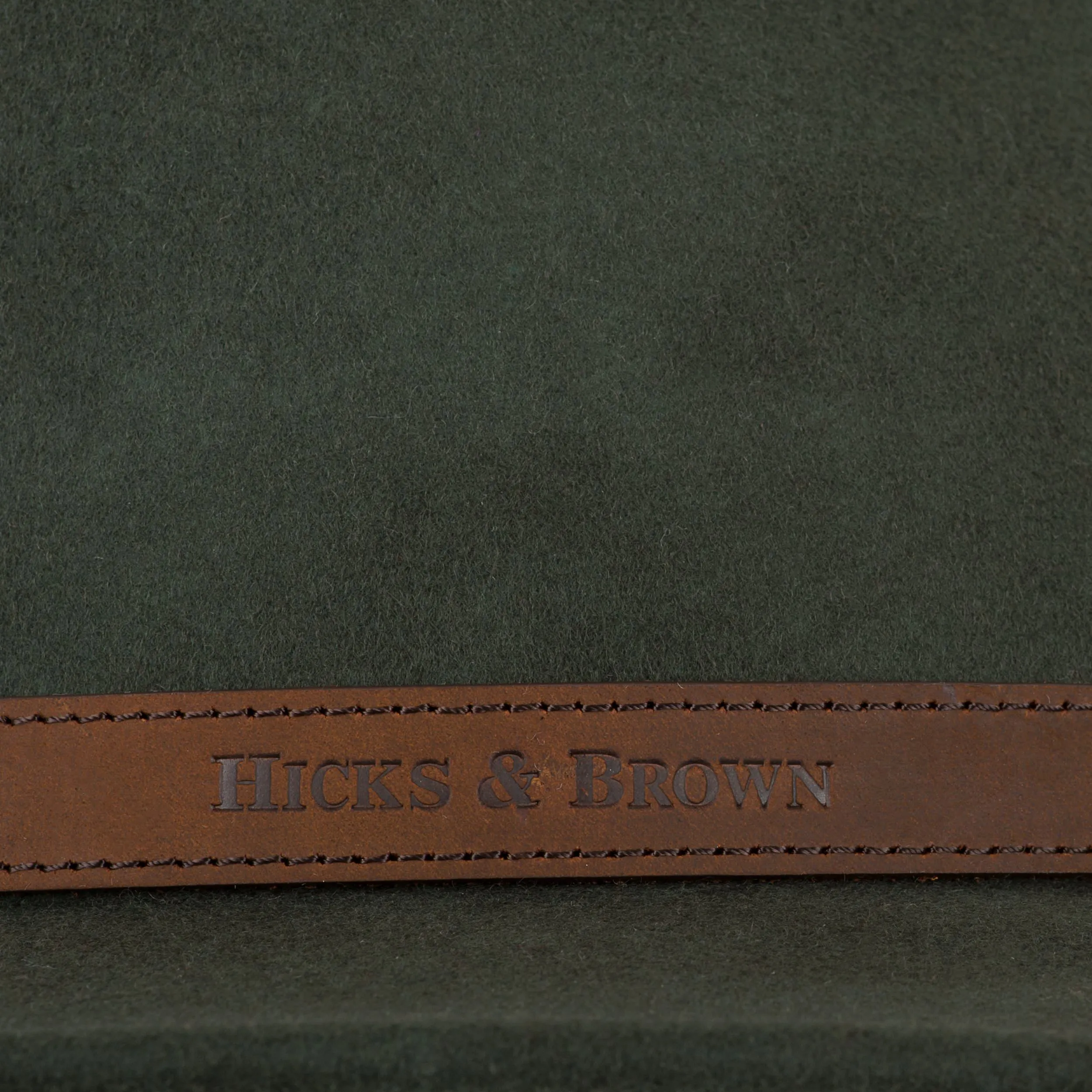 The Suffolk Fedora in Olive Green (Midnight Feather)