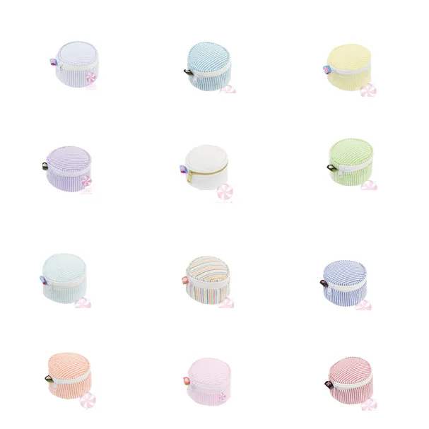 Three Inch Seersucker Mini Organizer Button Bag Choose Color