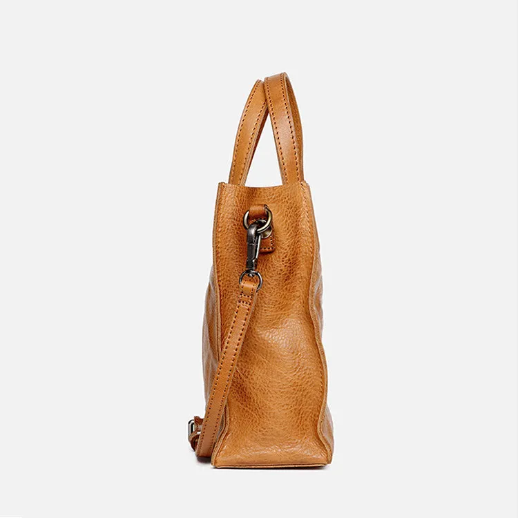 Vintage Women's Genuine Leather Handbags Small Crossbody Tote Purse For Women