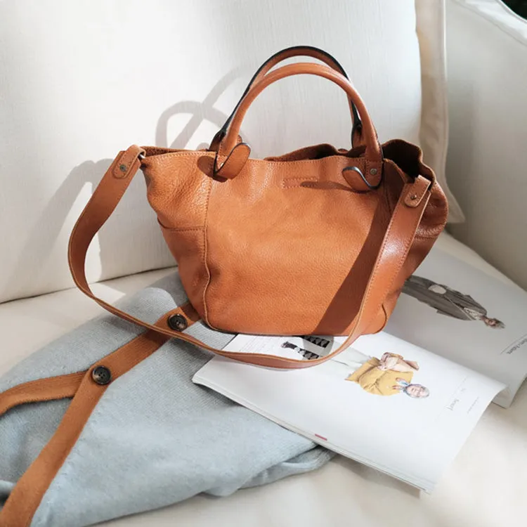 Vintage Womens Leather Tote Handbags Cross Shoulder Bag