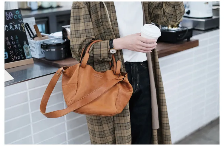 Vintage Womens Leather Tote Handbags Cross Shoulder Bag