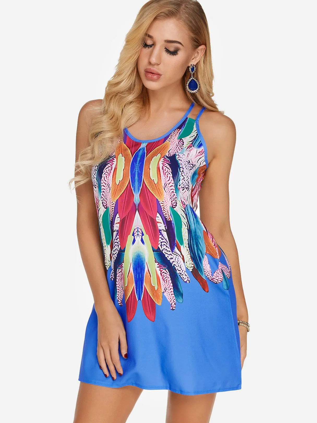 Wholesale Sleeveless Spaghetti Strap Mini Dress