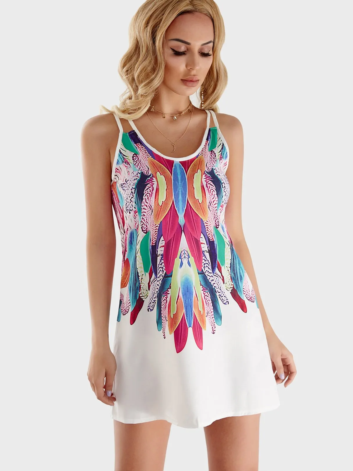 Wholesale Sleeveless Spaghetti Strap Mini Dress