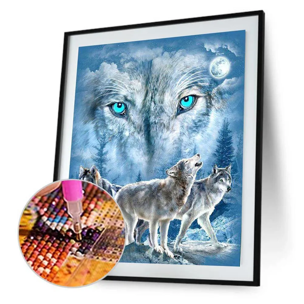 Wolf Living Room  - Partial Diamond Painting 30x30cm