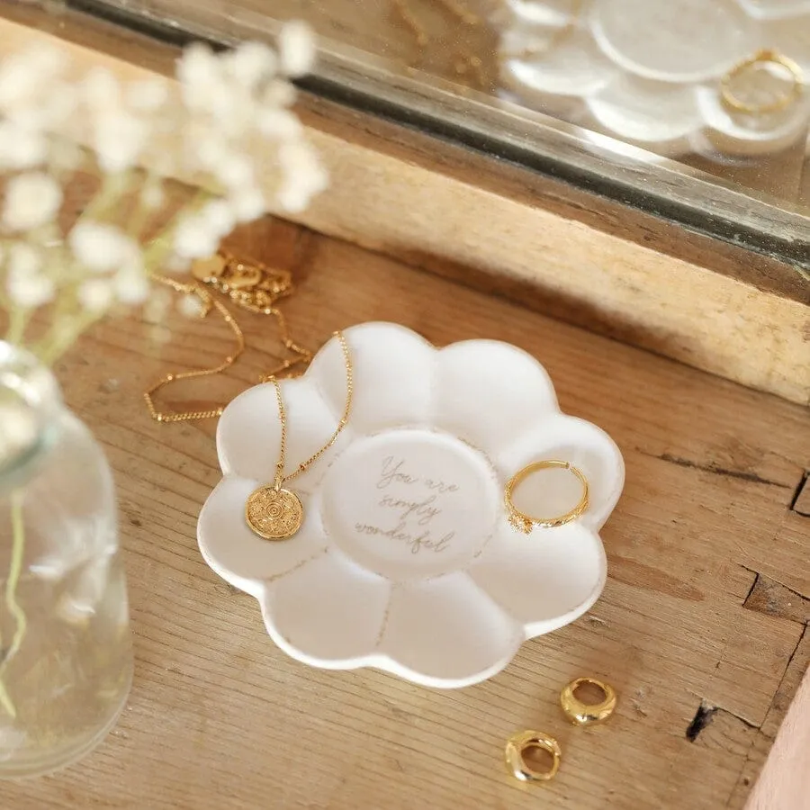 You are Wonderful Flower Trinket Dish